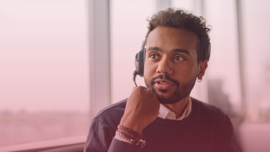 A mediator taking a call regarding booking a MIAM appointment.